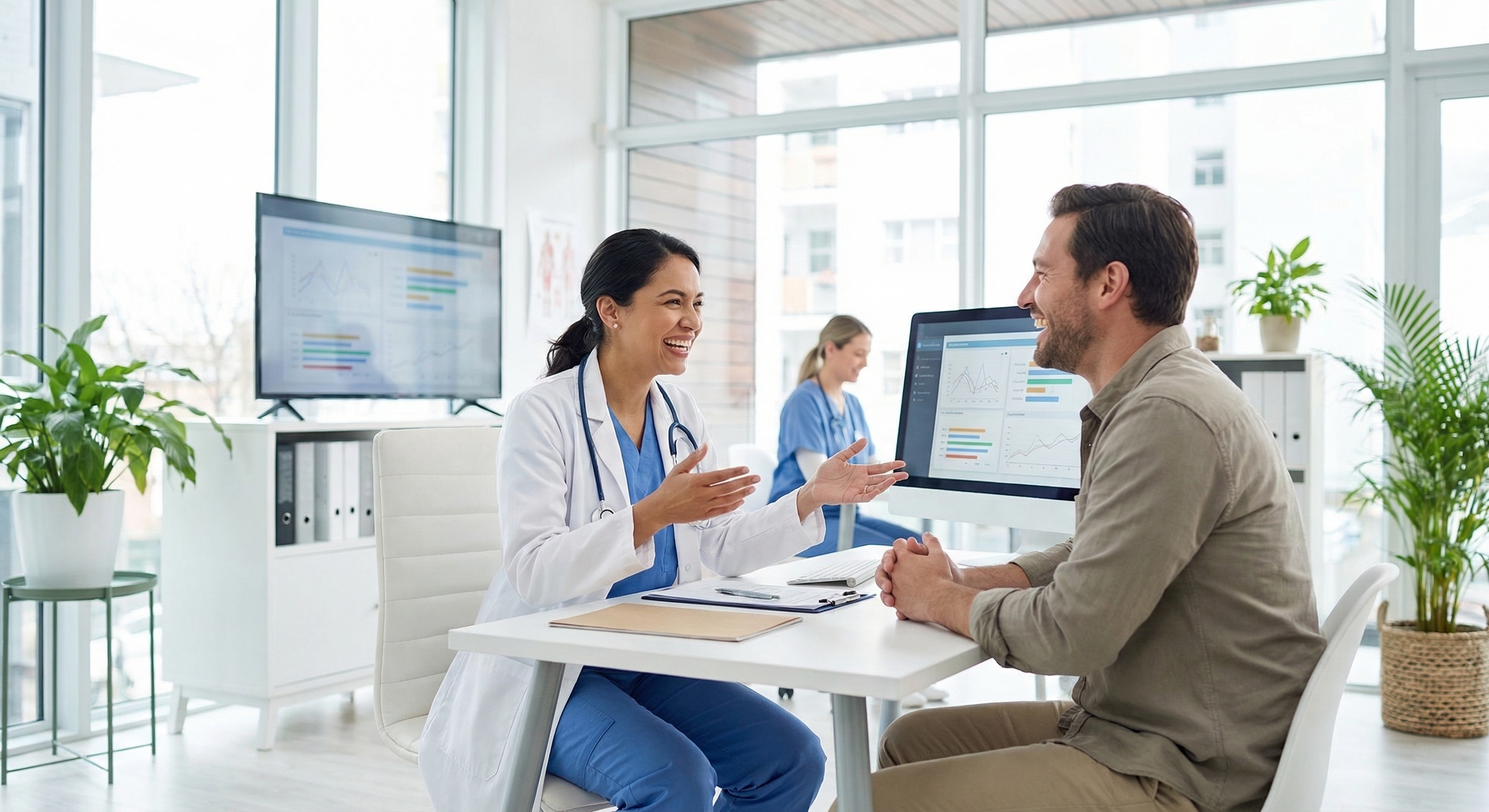 Doctor consulting with patient