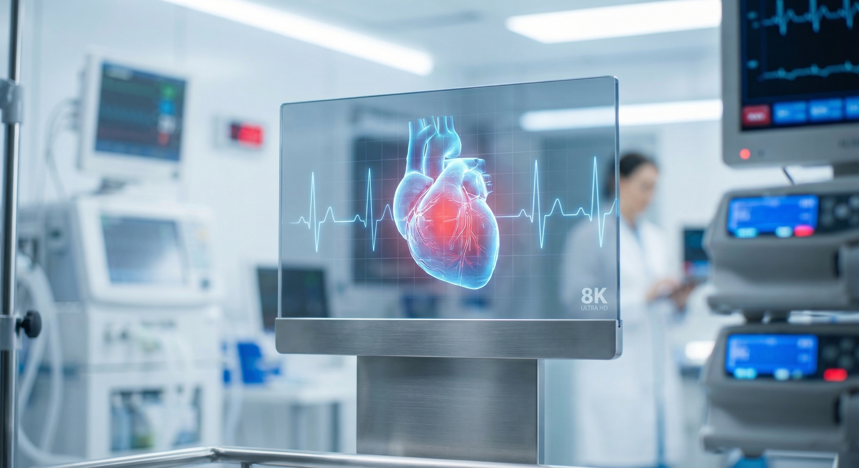 Digital heart visualization on screen